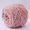 Bola de lana de terciopelo dorado, chenilla, hecha a mano, bufanda tejida, hilo grueso, material de oso violento, bolsa, zapatillas de ganchillo