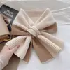 Bufanda Nueva para Mujer en Otoño e Invierno para Proteger del Frío y Mantener Caliente, Tejido de Lana Cruzada con Bloques de Color, Versátil, Bufanda de Niña Moderna y Linda
