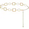 Nova Corrente de Cintura Oval de Metal Prateado Estilo Boho para Mulheres Acessório de Cintura de Nicho de Alta Qualidade Estilo Étnico para Combinar com Saias
