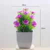 Flores Artificiais de Simulação Decorações Criativas para Mesa de Casa Flores de Plástico Grama Artificial Plantas Verdes Decorações de Interior Mini Decorações Bonsai