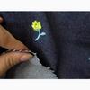 Guangzhou Zengcheng Popular Acolchado Bordado Acolchado Algodón Bordado Tela de Mezclilla Hilo de Bordar Colorido Material para Pantalones con Lazo