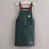 Delantal cocina hogar un lote de overoles de alto valor de color logo de impresión resistente a las manchas delantal a prueba de aceite impermeable para catering
