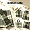 Tela de cuadros 100% algodón, cuadros verde oscuro, vestido camisa de cuadros grandes de sarga de 16 hilos, estilo primavera y otoño, directo de fábrica, tela en stock