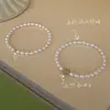 Joyería Elegante Moda 2022 Elegante Jade Hetian con Cuentas Pulsera Pulsera de Perlas Simple Fresca Pulsera para Mujer
