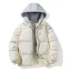 Ropa nueva de pareja de dos piezas falsas con capucha acolchada de algodón ropa pan marca de moda para hombre gorro de punto moda dos piezas falsas outlet de fábrica