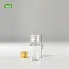 Botella de plástico transparente con tapa de aluminio de 10/20/50/100 ml para dispensar loción, botella pequeña para dispensar reactivo líquido