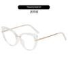 Gafas de ojo de gato retro personalizadas transfronterizas TR90 anti luz azul espejo plano Europa y Estados Unidos avanzadas patillas de resorte INS red roja montura de gafas