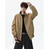 Jaqueta de couro PU tie-dye estilo americano para motociclistas masculinos, marca moderna de verão, jaqueta bomber estilosa de silhueta curta, jaqueta baseball