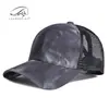 Chapéus de Malha Femininos para Primavera e Verão Atacado Estilo Coreano Moda Bonés de Beisebol Degradê Bonés de Beisebol para Rabo de Cavalo Chapéus de Praia para Esportes ao Ar Livre