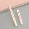 Navaja Telescópica Cilíndrica para Cejas Acero Inoxidable Navaja Macro para Cejas Herramienta de Afeitado de Belleza Cabeza Redonda Multifuncional Belleza