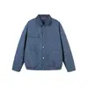 Responde Me Marca de Moda Chaqueta de Trabajo Azul Francés con Solapa para Hombre Casual Primavera y Otoño Nuevo Estilo Abrigo Superior W517