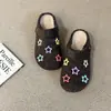 Zapatos Birkenstock de Lana con Plataforma Interior Floral de Moda para Mujer, Pantuflas Cerradas de Suela Gruesa de Colores, Pantuflas Cálidas de Algodón Antideslizantes sin Cierre