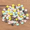 10 Colgantes de Acero Inoxidable Multicolor Dorado de Doble Cara con Goteo de Aceite para Peces, Cangrejos, Delfines, Corales, Caballitos de Mar DIY para Viajes de Commuting a la Moda