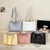 Otoño Invierno 2026 Bolso Cubo Versátil Fresco con Cadena Bolso de Hombro Único de Moda Simple para Viajes Diarios Bolso de Axila Estilo Coreano Bolso de Tela para Mujer
