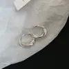 Pendientes Redondos de Zirconia Corazón con Aguja de Plata Estilo Fresco Elegante Europeo y Americano Pendientes de Nicho de Gama Alta Venta al por Mayor