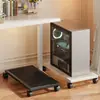 Soporte Base Móvil para Host de Computadora con Ruedas, Estante de Almacenamiento para Bandeja de Escritorio en Casa