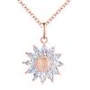 Nuevos accesorios transfronterizos, joyería navideña de moda europea y americana, temperamento creativo, colgante de girasol y circón, collar para mujer