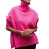 Ropa de mujer personalizada 2023 Nuevo suéter de fiesta europeo y americano suéter suelto de cuello alto cruzado de otoño e invierno
