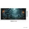 Bestseller transfronteiriço: Tecido de fundo de castelo gótico clássico de Halloween para garagem, fundo de decoração de festa do festival de fantasmas do cemitério