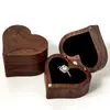 Caja de almacenamiento para anillos, caja de madera de alta gama, diseño en forma de corazón, caja para anillo de propuesta para amantes y parejas, soporte para anillos, joyero