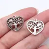20x 20mm 1.5g prata antiga DIY retro liga de zinco acessórios de joia pingente árvore do amor