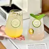 Copo Criativo de Vidro de Alto Valor com Boca Larga Estilo Chinês Copo para Chá de Frutas Copo de Café Copo Leve para Coquetel Copo para Cold Brew