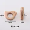 Clipe de Chupeta DIY de Faia Corrente de Chupeta Mordedor Brinquedo para Dentição de Bebê Acessórios com Contas de Madeira Contas de Madeira de Faia Desenho Animado