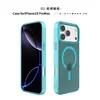 Capa Magnética para iPhone 18 Aplicável em Fronteiras com Acabamento Fosco e Textura Semelhante à Pele, Capa Protetora Anti-Queda para Apple 17Promax