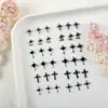 Negro Pistola Zirconia Serie Cruz Nueva Joyería para Uñas Flash de Gama Alta Versátil Joyería para Uñas Lujo Accesible Estilo Popular