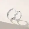Anillo de Pareja para Tumba Común Lianzhi Estilo Mori Estilo Ins Anillo de Dedo Texturizado Regalo de San Valentín para Novia Anillo Abierto