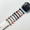 Compatible con Apple Watch iwatch8 generación 7654321SE, conector de oreja de acero inoxidable sin rematar, esfera brillante mate.