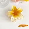 Horquilla con diseño de huevo y flor degradado de Yi Mengling para mujer, elegante y bonita pinza con clip de tiburón en la nuca.