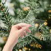 Decoración Navideña de Comercio Exterior de Amazon Transfronterizo Copo de Nieve con Agujero Árbol de Navidad Hoja Acrílica Transparente en Blanco Festivo
