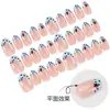 Comércio Exterior Artesanal de Alta Qualidade para Unhas, Estilo Ins Azul Francês Bolinhas Frescas Dicas de Unha para Manicure, Venda Direta da Fábrica