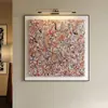 Pintura Decorativa Abstrata Minimalista Moderna para Parede de Fundo de Sofá na Sala de Estar, Arte de Parede de Alto Padrão para Restaurante e Hotel Estilo Wabi-Sabi