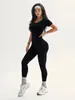 Macacão de Yoga Transfronteiriço Personalizado, Costas Abertas Grandes com Tiras, Calça Fitness de Cintura Alta Sem Costura, Levanta Bumbum, Secagem Rápida, Macacão Modelador