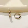 Pendientes brillantes, ear cuffs minimalistas versátiles de estilo vintage de nicho, sensación de alta gama, adecuados para el uso diario, pendientes de botón versátiles de moda