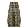2026 Pantalones Casuales de Cuadros de Cintura Media Curvos con Bordado de Estrella Estilo Callejero de Moda Suministro Directo al Por Mayor 04