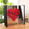 Espejo Acrílico Forma de Corazón Flor Inmortal Corazón Rosa Caja de Regalo Floristería Tienda Física Regalo para el Día de San Valentín Chino