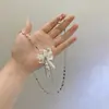 Collar de Flor de Lirio Estilo Coreano Estilo Ins con Perla y Cristal Gota de Agua, Cadena Dulce y Fresca de Suéter de Nicho