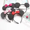 Diadema de Pelo de Pino de Dibujos Animados Cabello Mijo Cuello Cabeza Diadema de Cabeza de Mickey Mouse Lazo Minnie Mickey Diadema de Fiesta Fabricante Mayorista