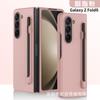 Adequado para Capa de Celular Samsung Z Fold8 Ultra com Caneta, Película para Capa 7/6/5, Compartimento para Caneta, Capa Dura Dobrável com Toque de Pele Fosco
