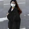 Jaqueta com capuz feminina Shandong Jimo 2026 primavera nova roupas femininas top solto com capuz estilo coreano cardigã fino
