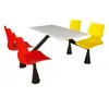Juego de Mesa y Sillas para Comedor Escolar y de Empresa Personalizado, Mesa y Sillas Integradas Fijas de Múltiples Asientos para Estudiantes y Empleados, Comercio Internacional