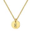 Ronda Transfronteriza Europea y Americana Acero Inoxidable de 10 mm Grabado Láser 26 Letras Cadena Versátil para Clavícula Collar de Moda al por Mayor para Mujeres
