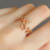 Nuevo Anillo de Hoja de Moda para Mujer, Anillo de Dedo de Sauce Ajustable Abierto de Estilo Minimalista Moderno y Único