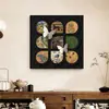 [Personalizado] Pintura Decorativa Cuadrada de Mariposa Estilo Mid-Century para Pared de Fondo de Sofá de Sala de Estar, Vestíbulo y Pared de Dormitorio
