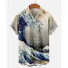 Nueva Camisa 3D para Hombre Transfronteriza Serie Estación Independiente Impresión Digital 3D Camisa Hawaiana Fabricante de Origen