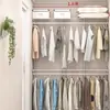 Guarda-Roupa Moderno Minimalista Estilo Aberto com Cabides Ajustáveis Livremente, Adequado para Apartamentos de Aluguel e Quartos, Guarda-Roupa de Metal