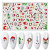 Adesivos de arte de unhas quentes transfronteiriços em europeus e americanos Papai Noel Alce Floco de neve Abóbora Caveira Cola de volta Adesivos de unhas
